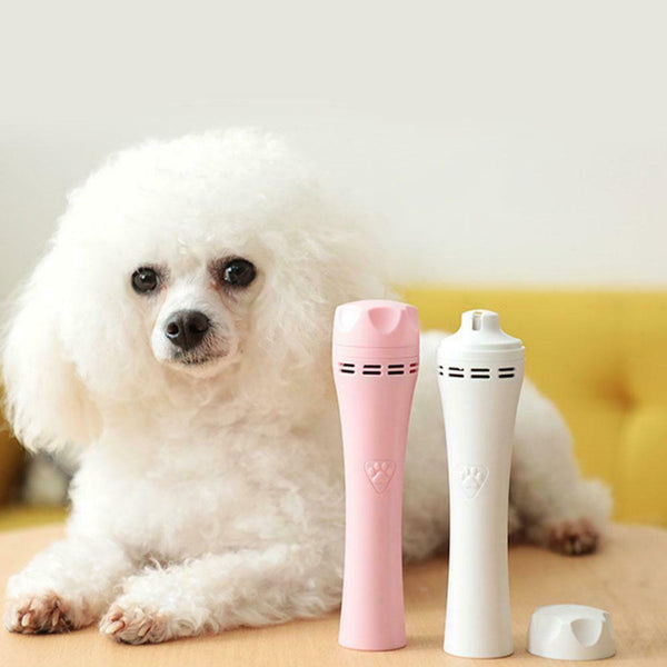 HKM-4902717 Pet Vacuum Electric Nail Polisher with Plastic and Metal Grinding Heads - 3.7V Rechargeable Nail Trimmer for Pets