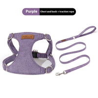 HKM-4903997 Puppy Hand-Holding Rope Vest with Adjustable Chest Strap and Traction Rope in Multiple Colors