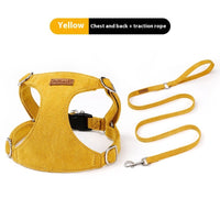 HKM-4903997 Puppy Hand-Holding Rope Vest with Adjustable Chest Strap and Traction Rope in Multiple Colors