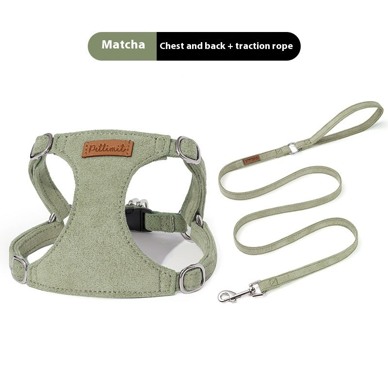 HKM-4903997 Puppy Hand-Holding Rope Vest with Adjustable Chest Strap and Traction Rope in Multiple Colors
