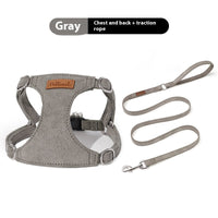 HKM-4903997 Puppy Hand-Holding Rope Vest with Adjustable Chest Strap and Traction Rope in Multiple Colors