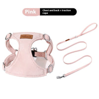 HKM-4903997 Puppy Hand-Holding Rope Vest with Adjustable Chest Strap and Traction Rope in Multiple Colors