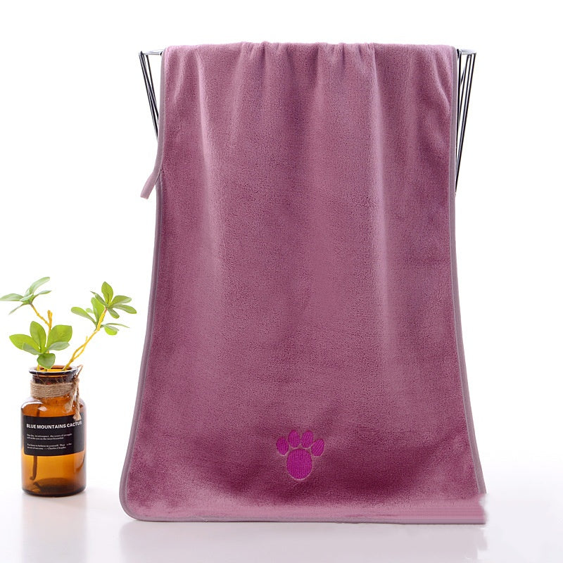 HKM-4904381 Quick-Drying Microfiber Towel for Pets - Available in Pink, Dark Brown, Blue, Green, Light Gray