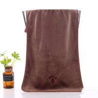 HKM-4904381 Quick-Drying Microfiber Towel for Pets - Available in Pink, Dark Brown, Blue, Green, Light Gray