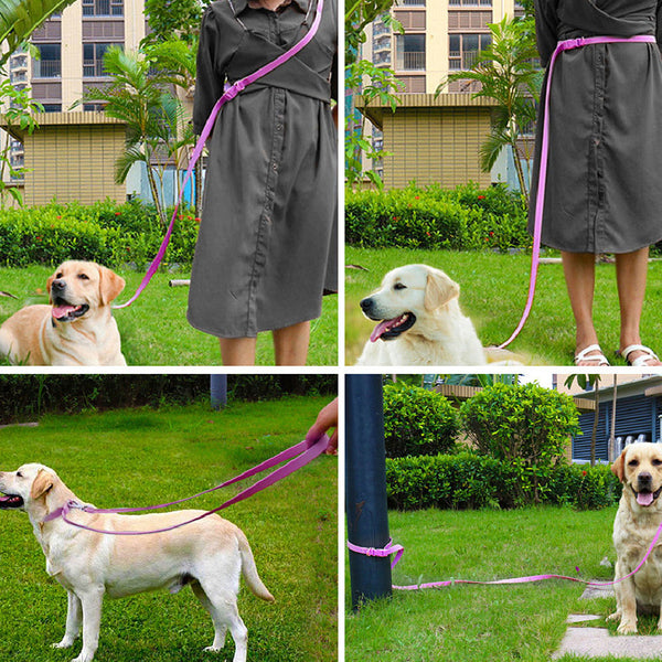 HKM-4904509 Multifunctional PVC Waterproof Traction Rope for Pets - 2.1m Length, Various Colors Available