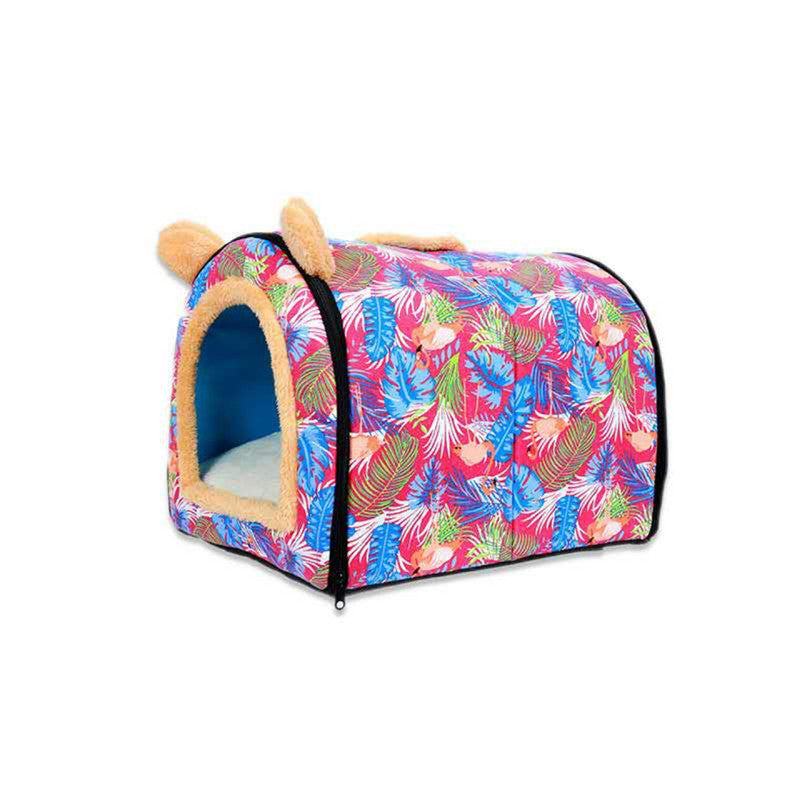 HKM-4904765 Detachable and Washable Thick Suede Leather Pet Nest - Soft and Comfortable Kennel Sizes S, M, L