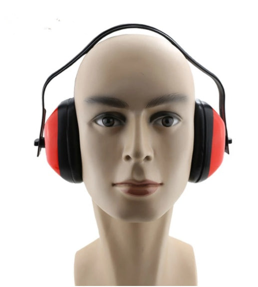 HKM-490515 Professional Noise Reduction Earmuffs for Work, Sleep, and Daily Use - Red