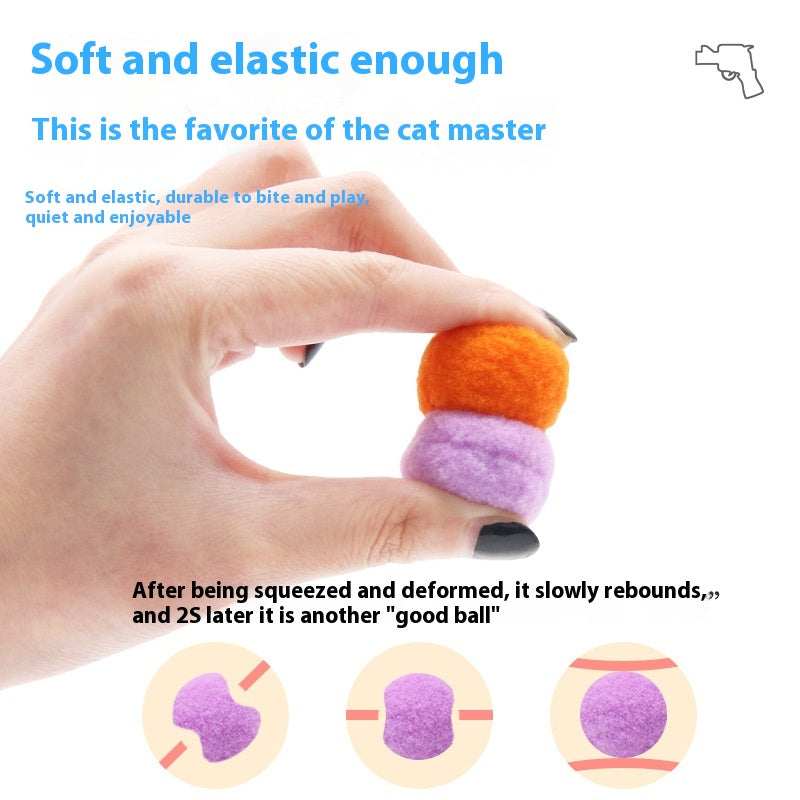 HKM-4905533 Plush Launching Toy Balls for Interactive Pet Play - Variety Packs Available
