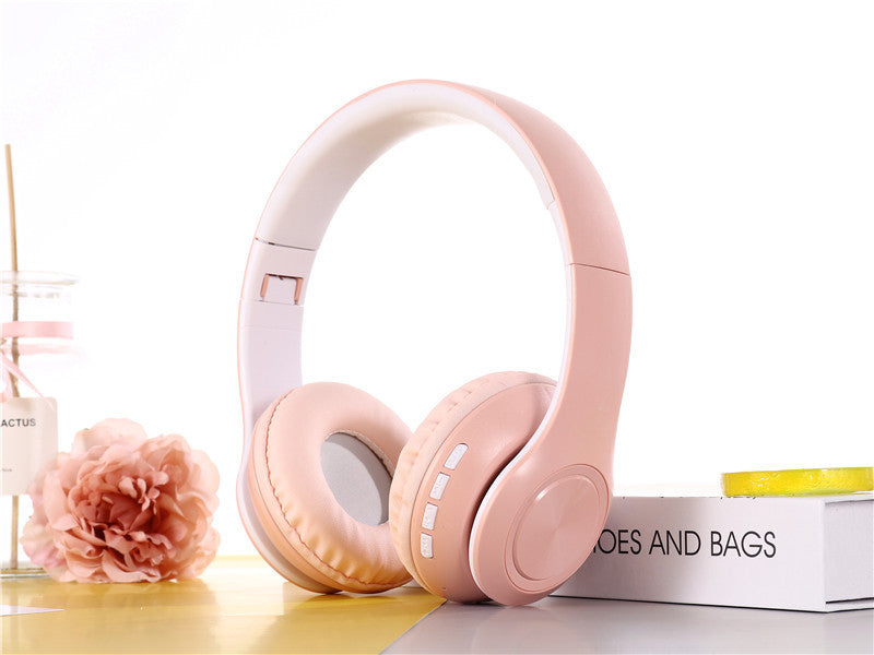 HKM-490643 Wireless Bluetooth Stereo Headphones with FM, SD Card Support, and Microphone for PC and Sports Activities