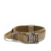 HKM-4906685 Adjustable Tactical Dog Collar in Monochrome Colors - Available in M, L, XL