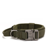 HKM-4906685 Adjustable Tactical Dog Collar in Monochrome Colors - Available in M, L, XL