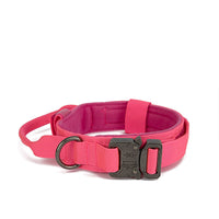 HKM-4906685 Adjustable Tactical Dog Collar in Monochrome Colors - Available in M, L, XL