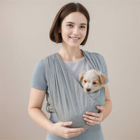 HKM-4906941 Light Gray Adjustable Pet Sling Carrying Case for Comfortable Travel