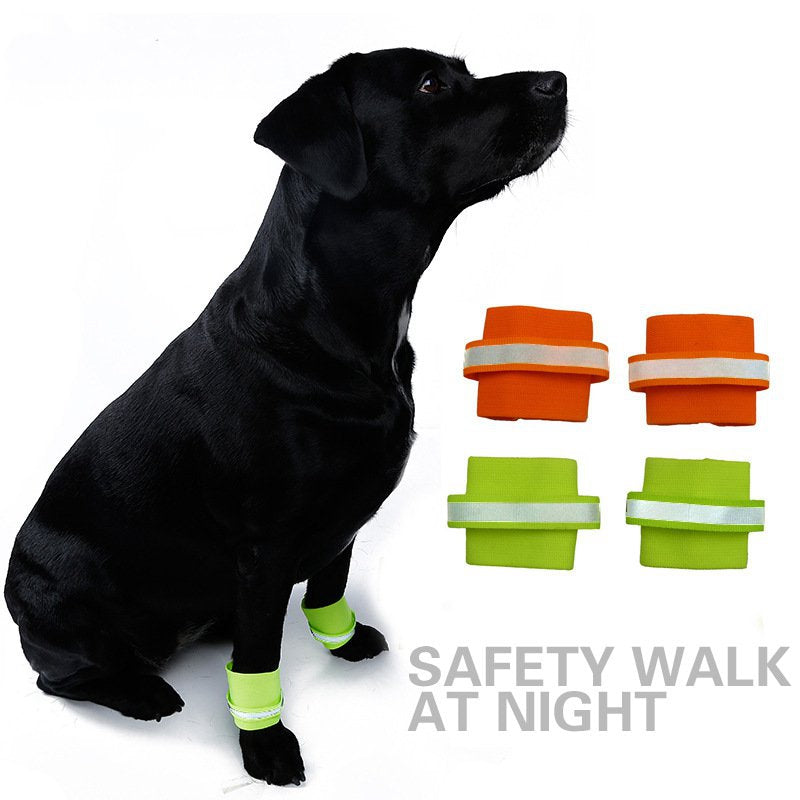 HKM-4907069 Fluorescent Dog Training Foot Covers - Universal Fit, Polyester Material