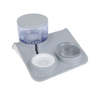 HKM-4908477 Double Bowl Automatic Pet Feeder for Dogs and Cats - Durable PP+PET Material