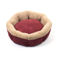 HKM-4908733 Cozy Octagonal Velvet Pet Nest with Soft Cotton Lining