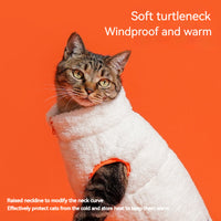 HKM-4910269 Cozy Zippered Velvet Turtleneck Vest for Cats in Multiple Sizes