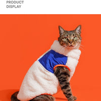 HKM-4910269 Cozy Zippered Velvet Turtleneck Vest for Cats in Multiple Sizes