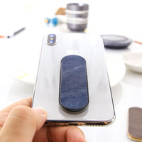 HKM-491027 Denim Multifunctional Phone Holder Ring Bracket for Bedside Use