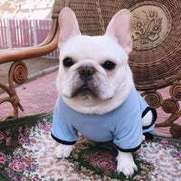 HKM-4911037 Cotton Printed Pajamas for Dogs in Gray, Blue, and Pink Options