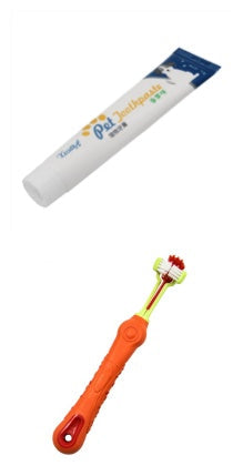 HKM-4912317 Pet Toothpaste for Dogs and Cats - Vanilla & Beef Flavor, 75g, Gentle Oral Care & Teeth Cleaning