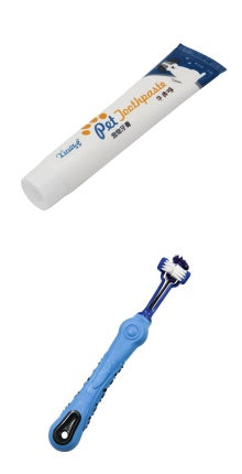 HKM-4912317 Pet Toothpaste for Dogs and Cats - Vanilla & Beef Flavor, 75g, Gentle Oral Care & Teeth Cleaning