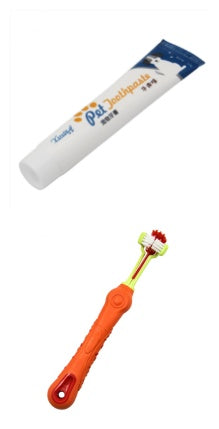 HKM-4912317 Pet Toothpaste for Dogs and Cats - Vanilla & Beef Flavor, 75g, Gentle Oral Care & Teeth Cleaning