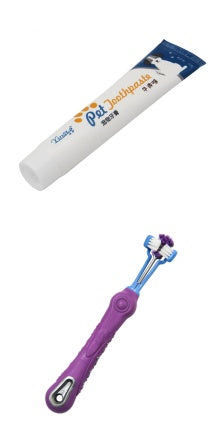 HKM-4912317 Pet Toothpaste for Dogs and Cats - Vanilla & Beef Flavor, 75g, Gentle Oral Care & Teeth Cleaning