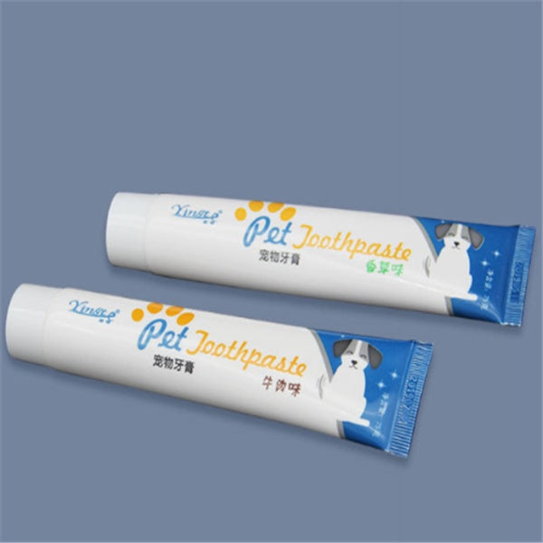 HKM-4912317 Pet Toothpaste for Dogs and Cats - Vanilla & Beef Flavor, 75g, Gentle Oral Care & Teeth Cleaning