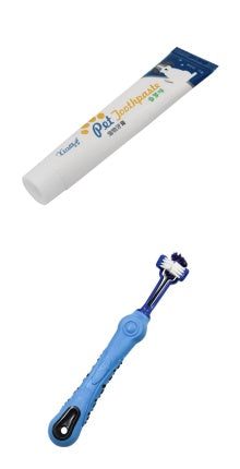 HKM-4912317 Pet Toothpaste for Dogs and Cats - Vanilla & Beef Flavor, 75g, Gentle Oral Care & Teeth Cleaning