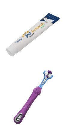 HKM-4912317 Pet Toothpaste for Dogs and Cats - Vanilla & Beef Flavor, 75g, Gentle Oral Care & Teeth Cleaning