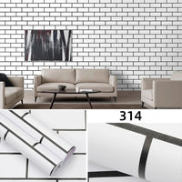 HKM-491347 Self-Adhesive Black and White Square Lattice Waterproof Wallpaper for Bedroom and Dormitory