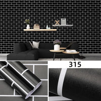 HKM-491347 Self-Adhesive Black and White Square Lattice Waterproof Wallpaper for Bedroom and Dormitory