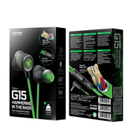 HKM-491347 Wired In-Ear Headset with Microphone and Silicone Earplugs, 3.5mm L-Bend Connector, 20-20000 Hz Frequency Response