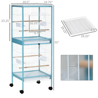 HKM-4914109 Large Two-Tier Bird Cage with Easy Access Doors and Cleaning Trays