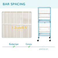 HKM-4914109 Large Two-Tier Bird Cage with Easy Access Doors and Cleaning Trays