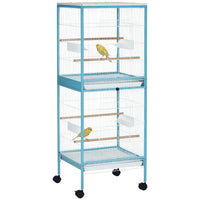 HKM-4914109 Large Two-Tier Bird Cage with Easy Access Doors and Cleaning Trays
