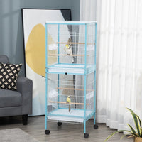 HKM-4914109 Large Two-Tier Bird Cage with Easy Access Doors and Cleaning Trays