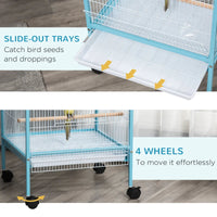 HKM-4914109 Large Two-Tier Bird Cage with Easy Access Doors and Cleaning Trays