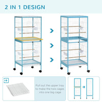 HKM-4914109 Large Two-Tier Bird Cage with Easy Access Doors and Cleaning Trays