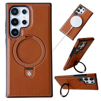 HKM-491411 Magnetic Leather Protective Cover with Stand for Samsung Devices