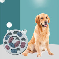 HKM-4914237 Interactive Slow Feeding Bowl for Cats and Dogs ¨C Plastic Toy in Red, Blue, Yellow, 25cm Diameter