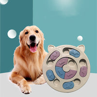 HKM-4914237 Interactive Slow Feeding Bowl for Cats and Dogs ¨C Plastic Toy in Red, Blue, Yellow, 25cm Diameter