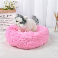 HKM-4914493 Plush Round Cat Sleeping Mat in Multiple Sizes for Indoor Comfort