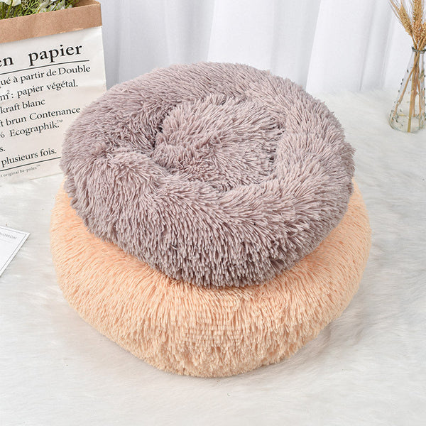 HKM-4914493 Plush Round Cat Sleeping Mat in Multiple Sizes for Indoor Comfort