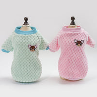 HKM-4914621 Cozy Two-Legged Fleece Clothing for Pets - Blue and Pink for Autumn and Winter