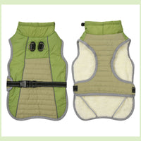 HKM-4914877 Reflective Casual Thickening Pet Clothes in Pink, Gray, and Fruit Green - Sizes XS to 3XL