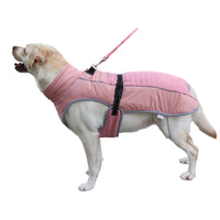 HKM-4914877 Reflective Casual Thickening Pet Clothes in Pink, Gray, and Fruit Green - Sizes XS to 3XL
