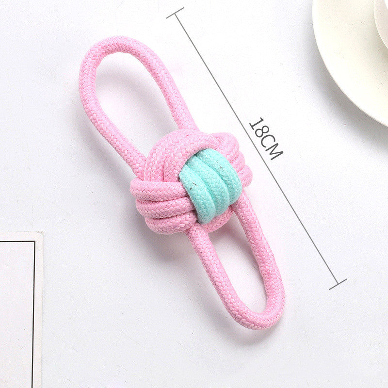 HKM-4915261 Pet Bite Resistant Cotton Rope Ball Toy for Cats and Dogs