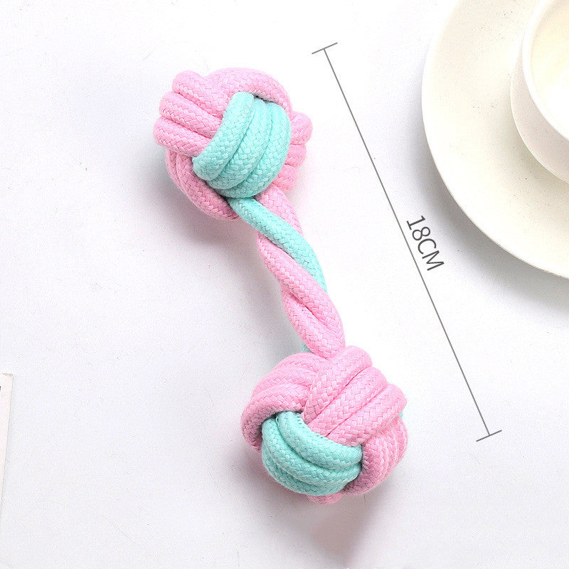 HKM-4915261 Pet Bite Resistant Cotton Rope Ball Toy for Cats and Dogs